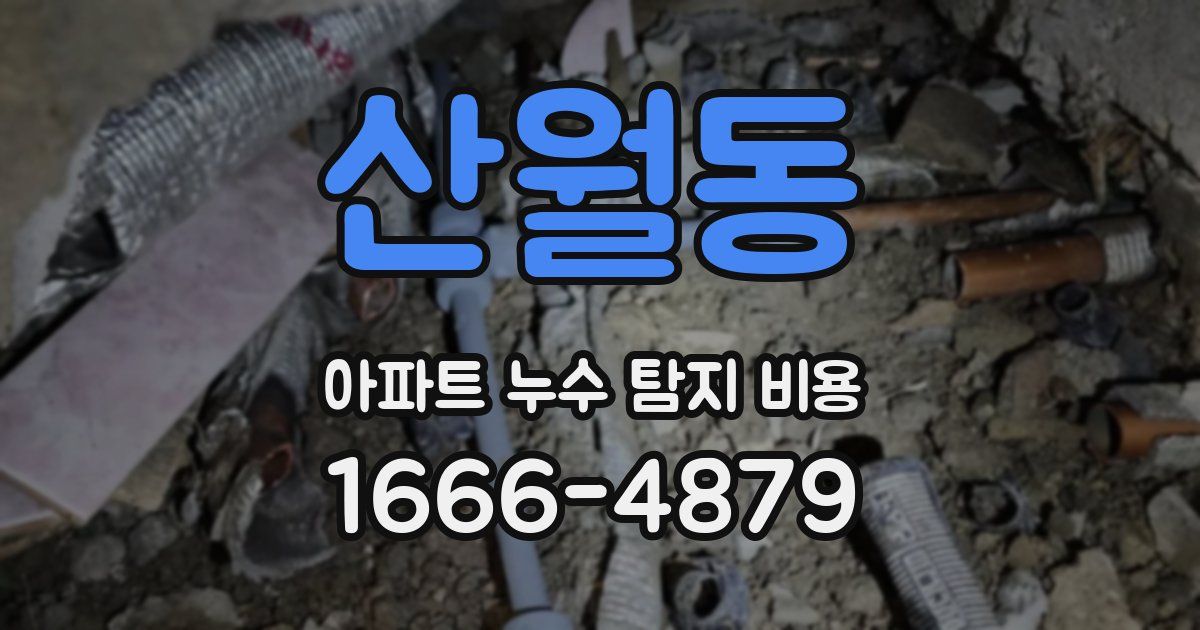 산월동 아파트 누수 탐지 비용