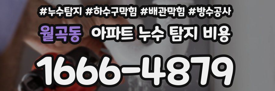 월곡동 아파트 누수 탐지 비용