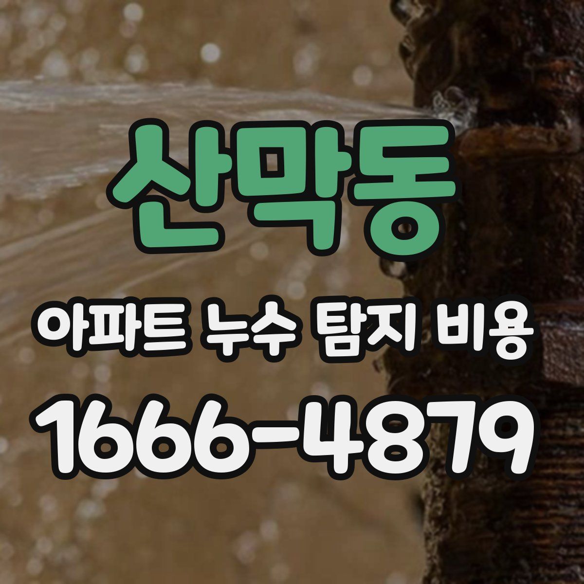 산막동 아파트 누수 탐지 비용