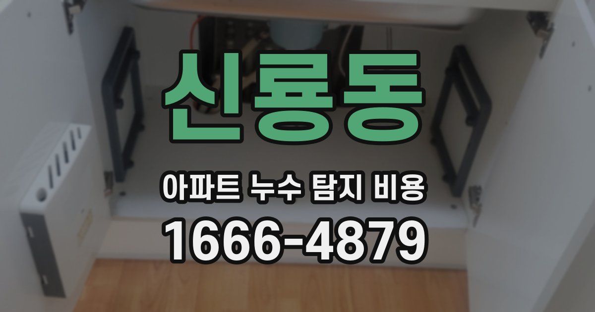 신룡동 아파트 누수 탐지 비용