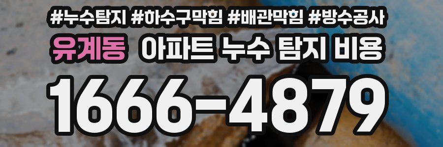 유계동 아파트 누수 탐지 비용