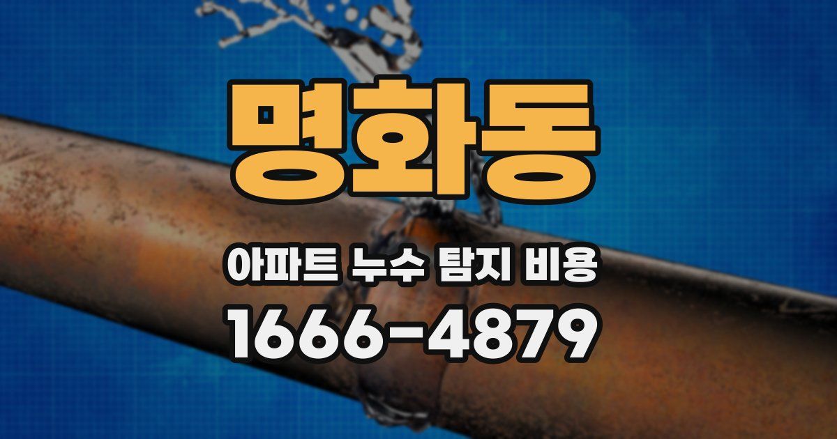 명화동 아파트 누수 탐지 비용