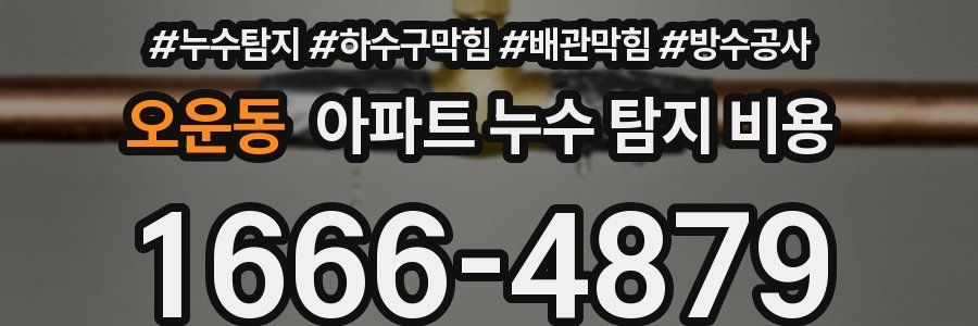 오운동 아파트 누수 탐지 비용