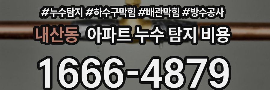 내산동 아파트 누수 탐지 비용