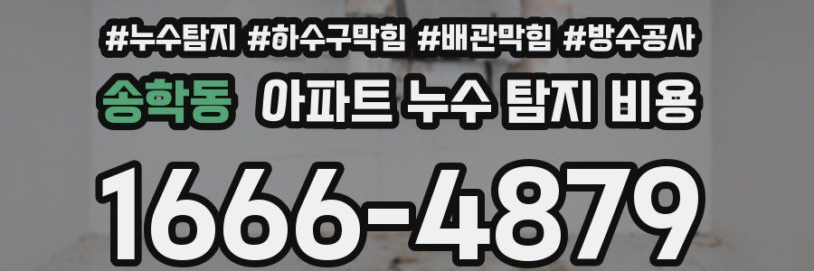 송학동 아파트 누수 탐지 비용
