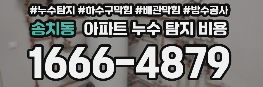 송치동 아파트 누수 탐지 비용
