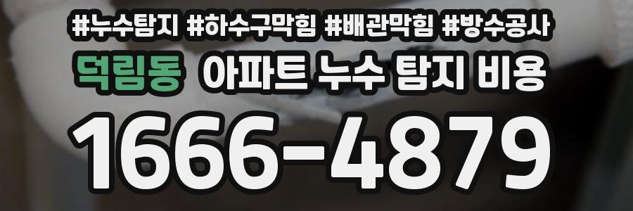 덕림동 아파트 누수 탐지 비용