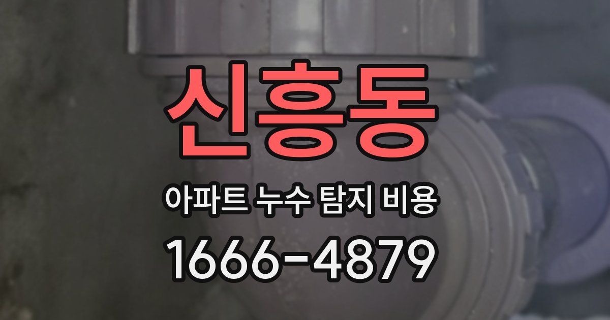 신흥동 아파트 누수 탐지 비용