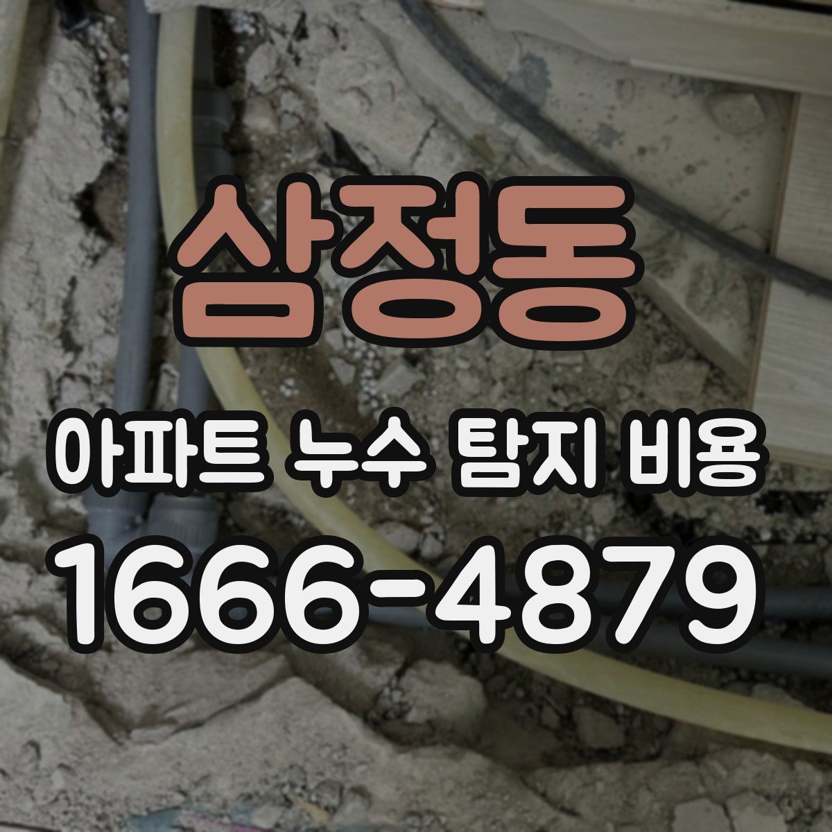 삼정동 아파트 누수 탐지 비용
