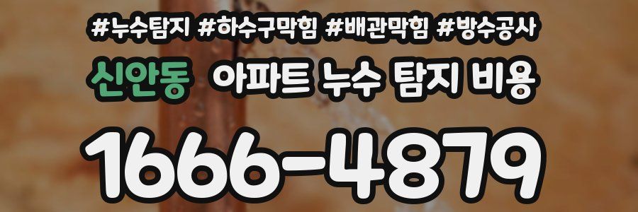 신안동 아파트 누수 탐지 비용