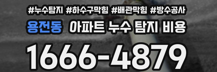 용전동 아파트 누수 탐지 비용