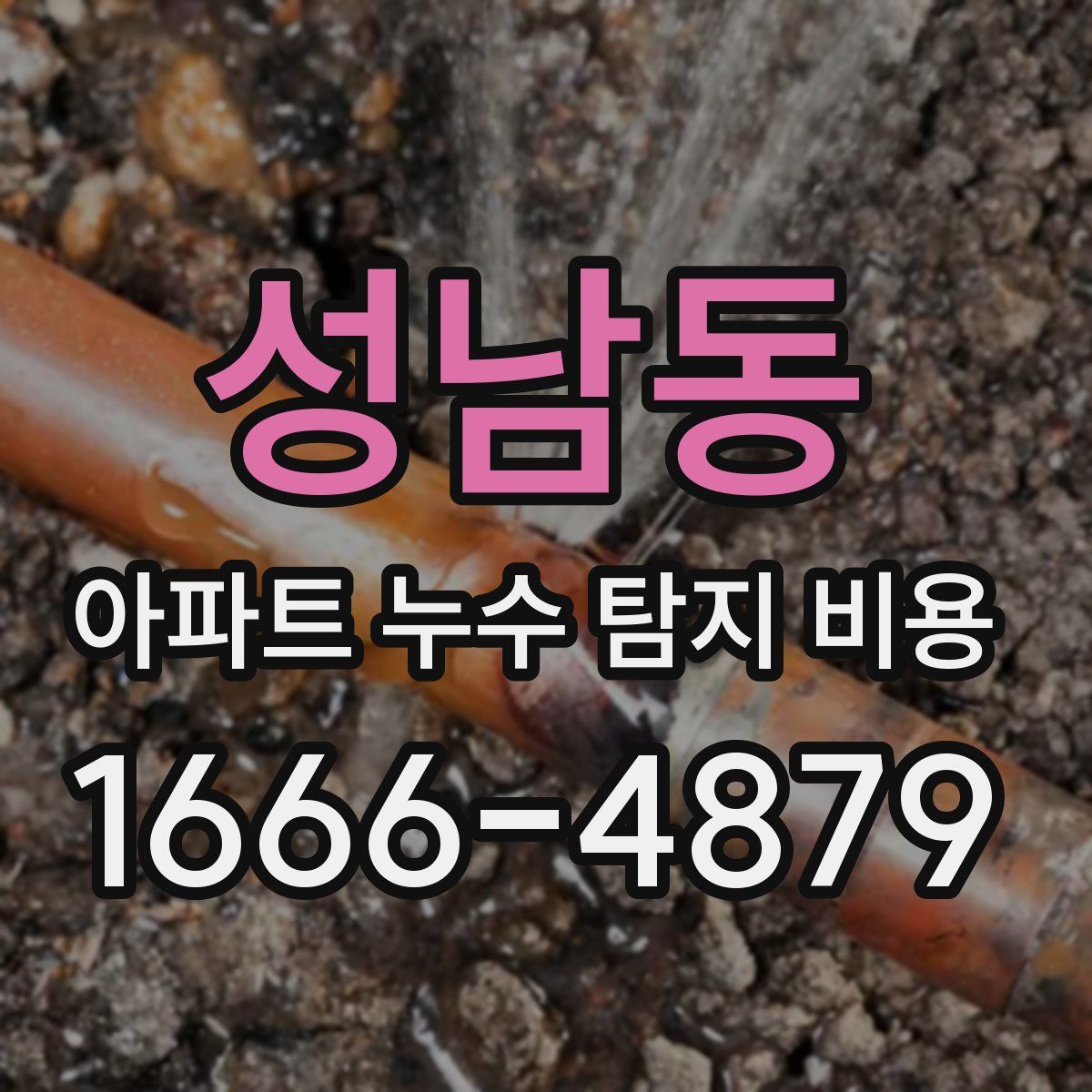 성남동 아파트 누수 탐지 비용