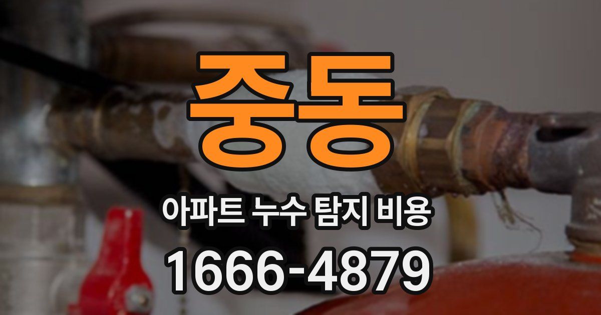 중동 아파트 누수 탐지 비용