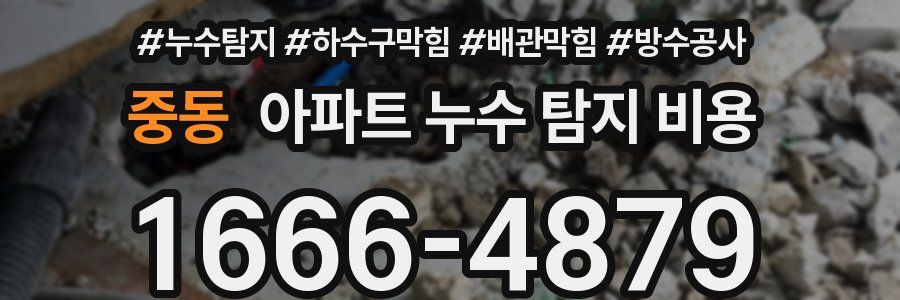 중동 아파트 누수 탐지 비용