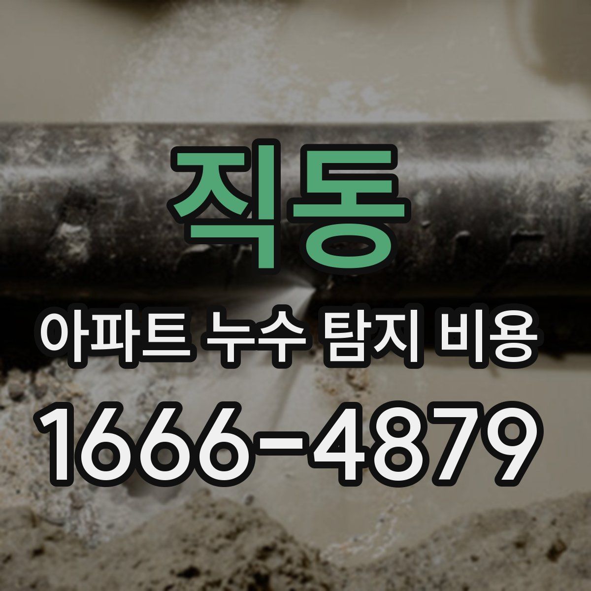 직동 아파트 누수 탐지 비용