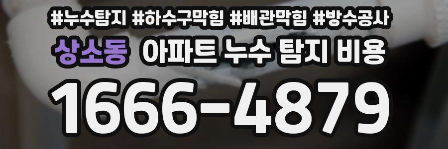 상소동 아파트 누수 탐지 비용