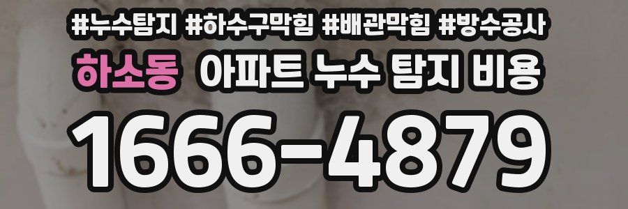 하소동 아파트 누수 탐지 비용