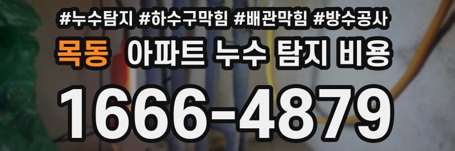 목동 아파트 누수 탐지 비용
