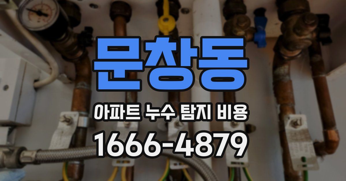문창동 아파트 누수 탐지 비용