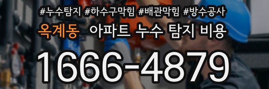 옥계동 아파트 누수 탐지 비용