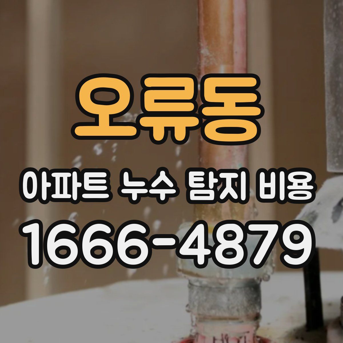 오류동 아파트 누수 탐지 비용