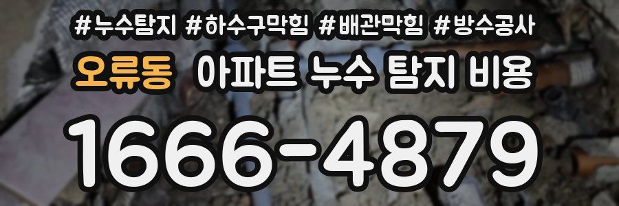 오류동 아파트 누수 탐지 비용