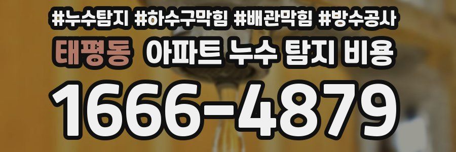 태평동 아파트 누수 탐지 비용