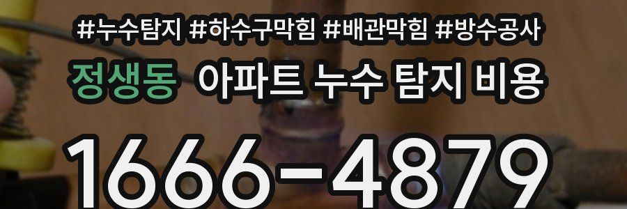 정생동 아파트 누수 탐지 비용