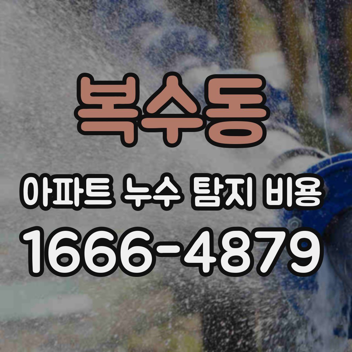 복수동 아파트 누수 탐지 비용