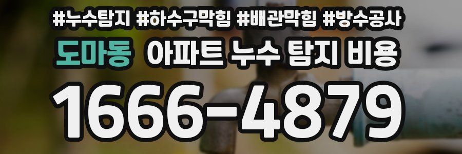 도마동 아파트 누수 탐지 비용