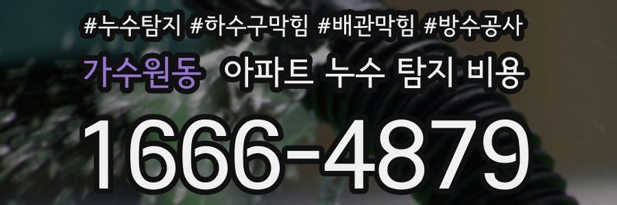 가수원동 아파트 누수 탐지 비용