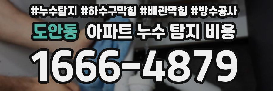 도안동 아파트 누수 탐지 비용