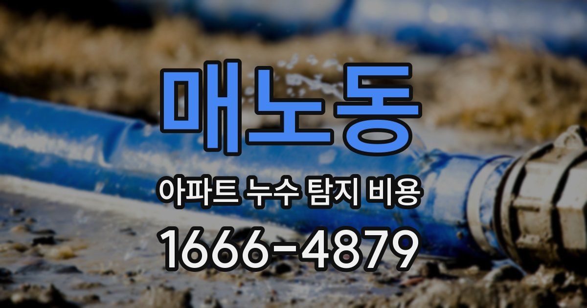 매노동 아파트 누수 탐지 비용