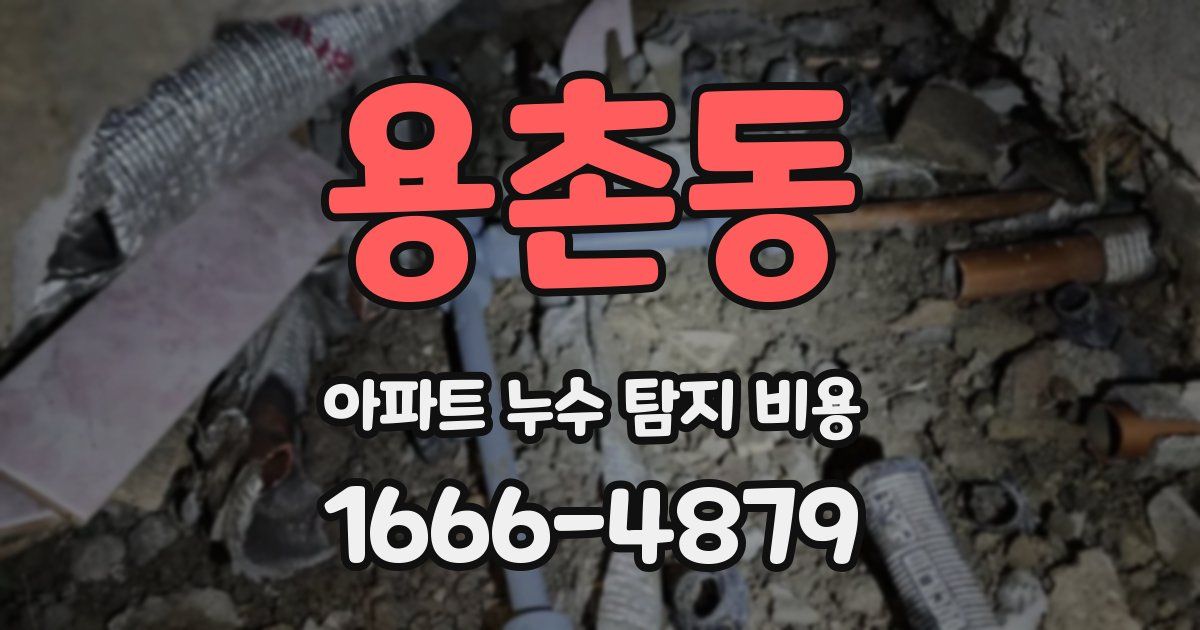 용촌동 아파트 누수 탐지 비용