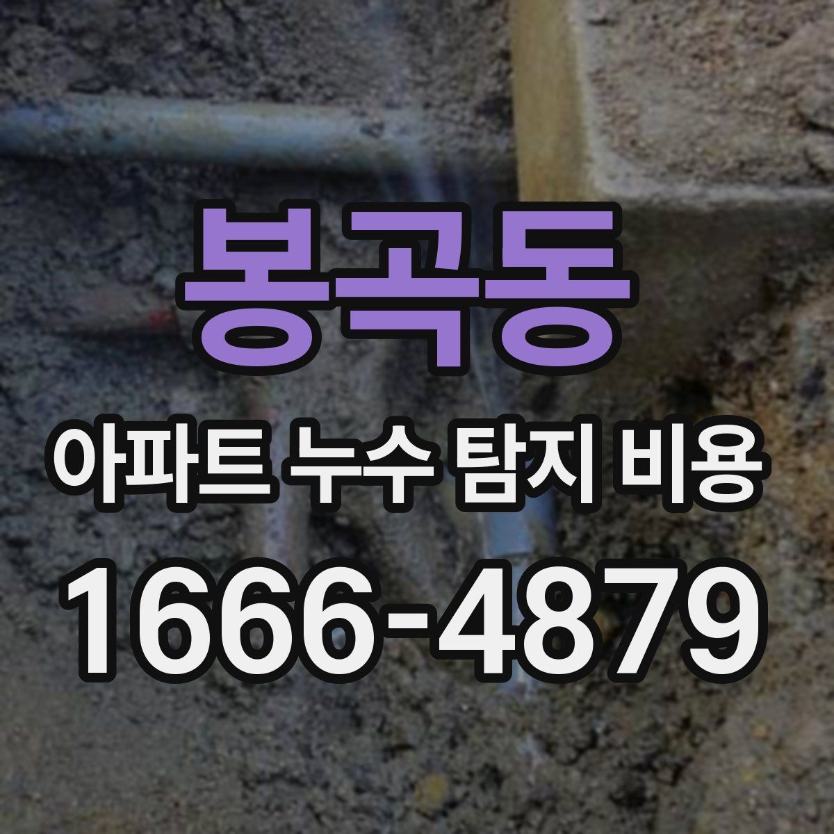 봉곡동 아파트 누수 탐지 비용