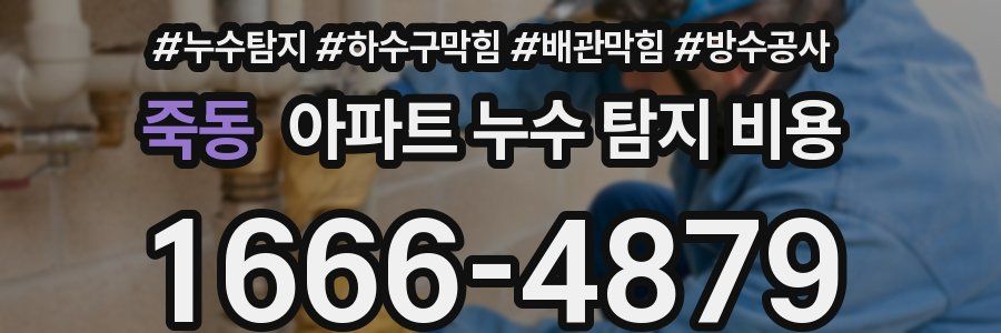 죽동 아파트 누수 탐지 비용