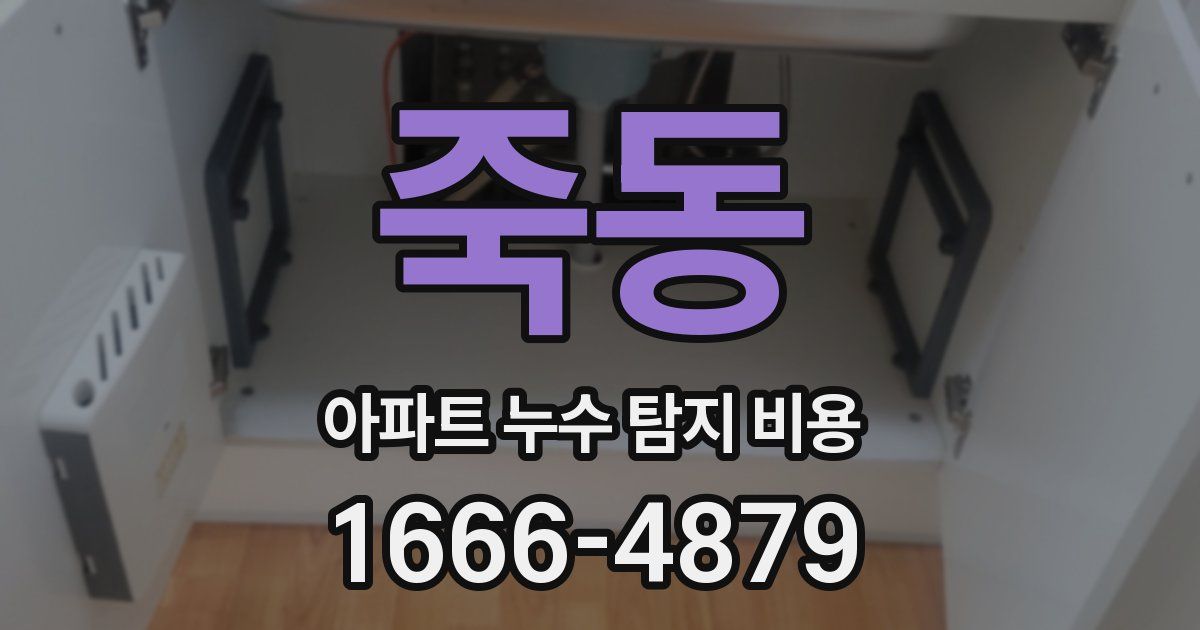 죽동 아파트 누수 탐지 비용