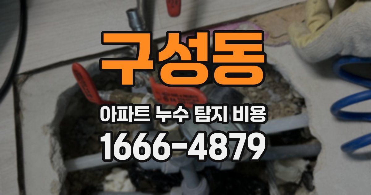 구성동 아파트 누수 탐지 비용