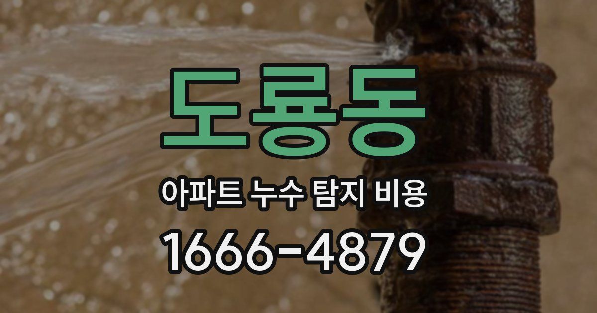 도룡동 아파트 누수 탐지 비용