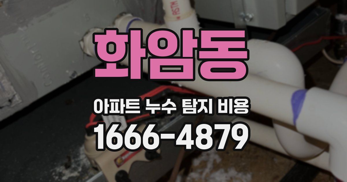 화암동 아파트 누수 탐지 비용