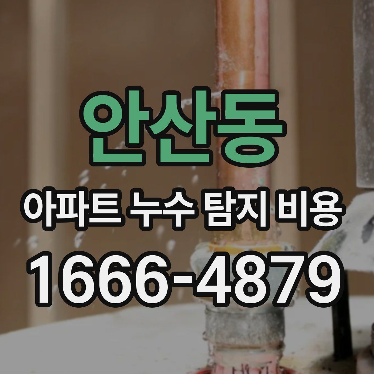 안산동 아파트 누수 탐지 비용