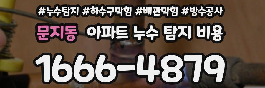 문지동 아파트 누수 탐지 비용