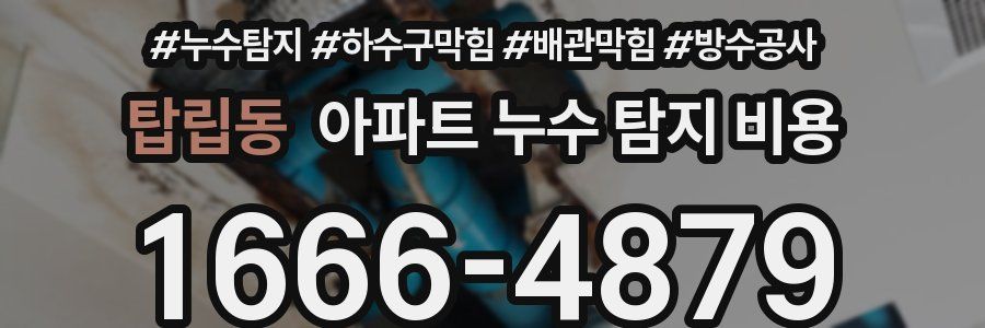 탑립동 아파트 누수 탐지 비용