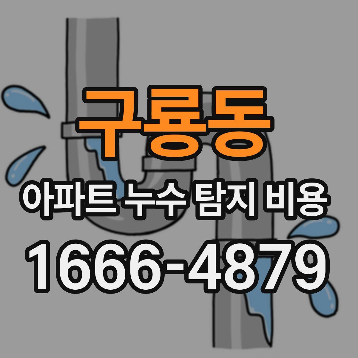 구룡동 아파트 누수 탐지 비용