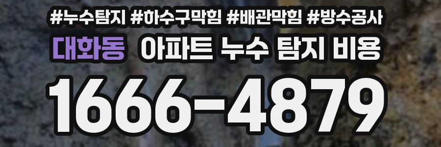 대화동 아파트 누수 탐지 비용