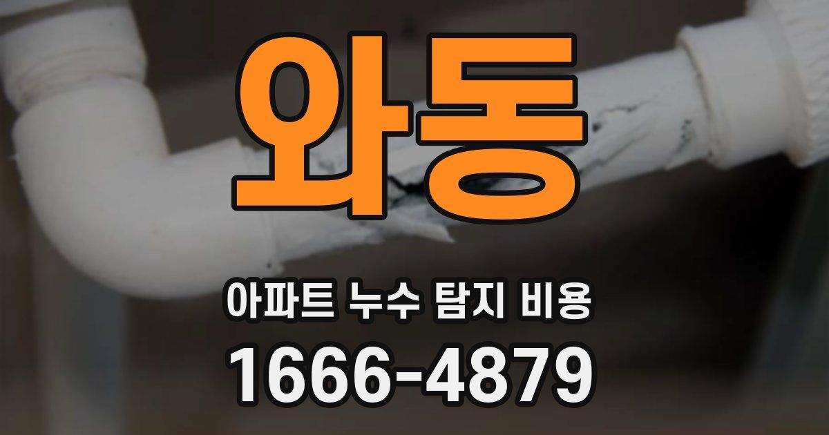 와동 아파트 누수 탐지 비용