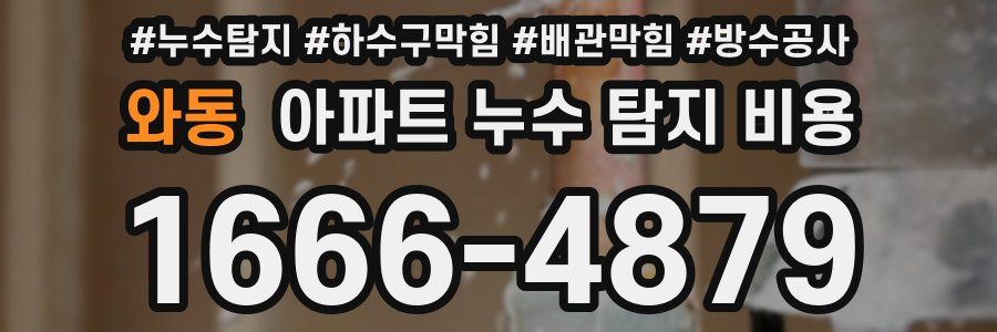 와동 아파트 누수 탐지 비용