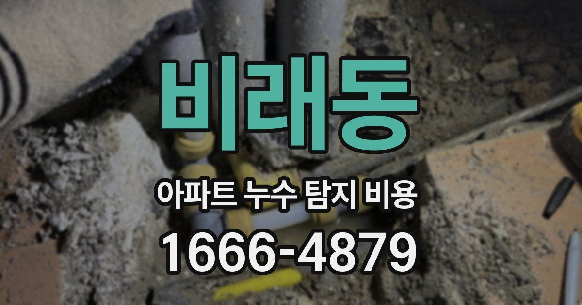 비래동 아파트 누수 탐지 비용