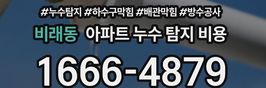 비래동 아파트 누수 탐지 비용