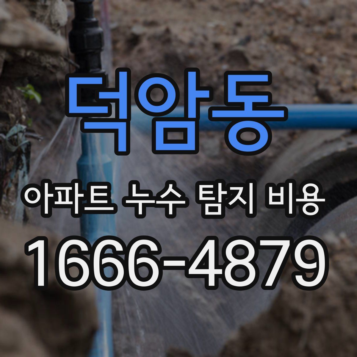덕암동 아파트 누수 탐지 비용